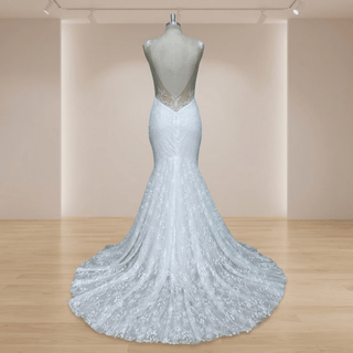 Romantic Lace Appliqué Bridal Dress - Diva Melody