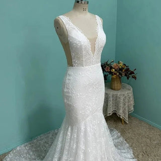 Romantic Lace Appliqué Bridal Dress - Diva Melody