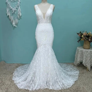 Romantic Lace Appliqué Bridal Dress - Diva Melody