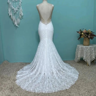 Romantic Lace Appliqué Bridal Dress - Diva Melody