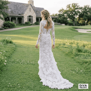 Romantic Lace Mermaid Gown - Diva Melody