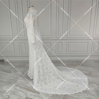 Romantic Lace Sleeve Bridal Gown - Diva Melody