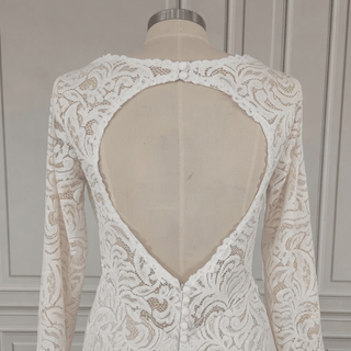Romantic Lace Sleeve Bridal Gown - Diva Melody