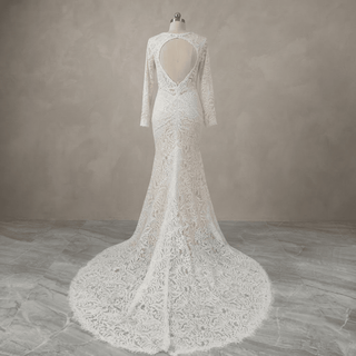Romantic Lace Sleeve Bridal Gown - Diva Melody