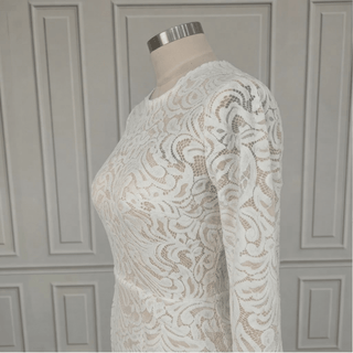 Romantic Lace Sleeve Bridal Gown - Diva Melody