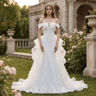 Romantic Off-Shoulder Wedding Gown - Diva Melody