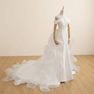 Romantic Off-Shoulder Wedding Gown - Diva Melody