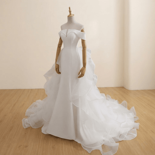 Romantic Off-Shoulder Wedding Gown - Diva Melody
