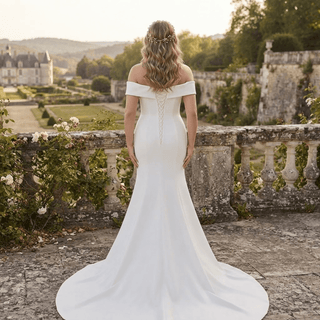 Romantic Off-Shoulder Wedding Gown - Diva Melody