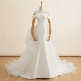 Romantic Off-Shoulder Wedding Gown - Diva Melody