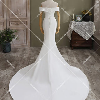 Romantic Off - Shoulder Wedding Gown - Diva Melody