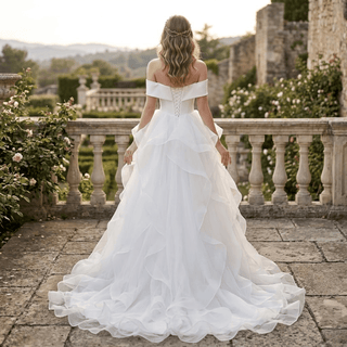 Romantic Off-Shoulder Wedding Gown - Diva Melody