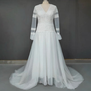 Romantic Tulle Lace Wedding Gown - Diva Melody