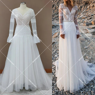 Romantic Tulle Lace Wedding Gown - Diva Melody