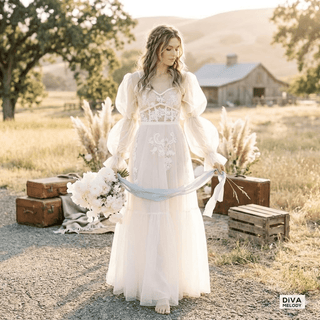 Ruffled Sweetheart Bridal Gown - Diva Melody