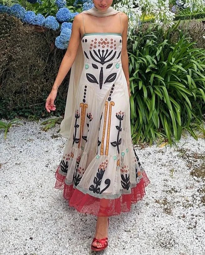 lysia spliced boho dress product info and reviews Fabienne Spliced Cotton Maxi Dress