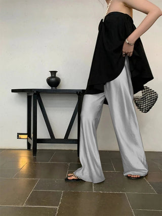 Satin Casual Wide Leg Pants - Diva Melody