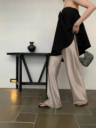 Satin Casual Wide Leg Pants - Diva Melody