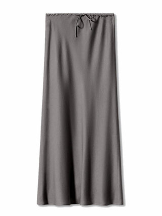 Satin Elegant String Belted Long Skirt - Diva Melody