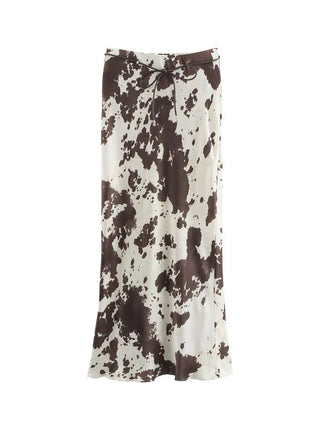 Satin High Waist Midi Skirt & Top Set - Diva Melody