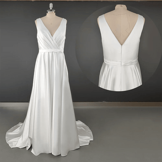 Satin Minimalist Wedding Dress - Diva Melody