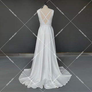 Satin Minimalist Wedding Dress - Diva Melody