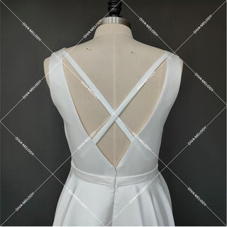 Satin Minimalist Wedding Dress - Diva Melody