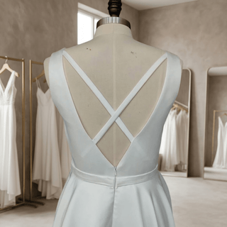 Satin Minimalist Wedding Dress - Diva Melody
