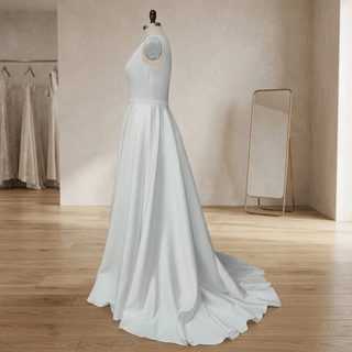 Satin Minimalist Wedding Dress - Diva Melody