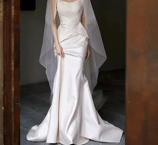 Satin Strapless Wedding Mermaid Bride Gowns - Diva Melody