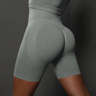 Seamless Push Up Booty Workout Gym Fitness High Waist Shorts - Diva Melody