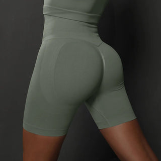 Seamless Push Up Booty Workout Gym Fitness High Waist Shorts - Diva Melody