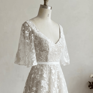 Sequined Lace Wedding Dress - Diva Melody
