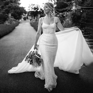 Sequined Mermaid Wedding Dress - Diva Melody