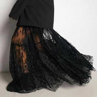 Sexy High Waist Lace Maxi Skirt - Diva Melody