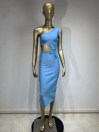 Sexy One - Shoulder Floral Bodycon Dress - Diva Melody