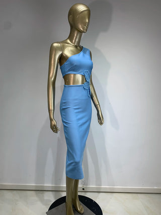 Sexy One - Shoulder Floral Bodycon Dress - Diva Melody