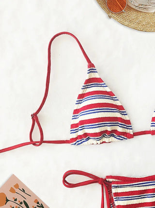 Sexy Push - Up Stripe Bikini Set - Diva Melody