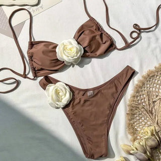 Sexy Rose Applique String 2 sets Bikinis - Diva Melody