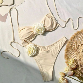 Sexy Rose Applique String 2 sets Bikinis - Diva Melody