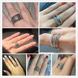 Shiny CZ Metallic Versatile Finger Rings Fashion Jewelry - Diva Melody