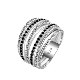 Shiny CZ Metallic Versatile Finger Rings Fashion Jewelry - Diva Melody