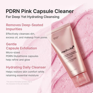 [Medicube] PDRN Pink Glutathione Capsule Cleansing Foam 120g