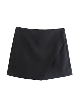 Side Zipper Skort Skirts Shorts - Diva Melody