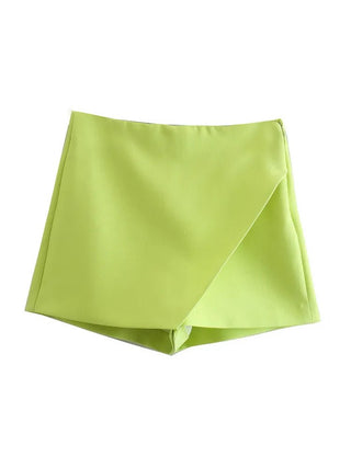 Side Zipper Skort Skirts Shorts - Diva Melody