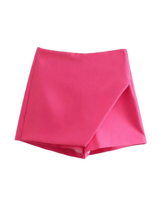 Side Zipper Skort Skirts Shorts - Diva Melody