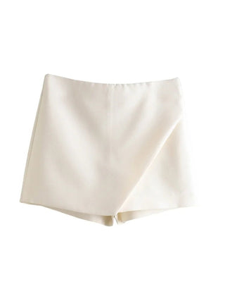 Side Zipper Skort Skirts Shorts - Diva Melody