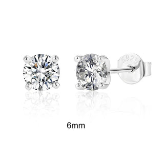Silver Sparkling Piercing Stud Earrings - Diva Melody