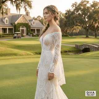 Simple Backless Mermaid Wedding Dress - Diva Melody