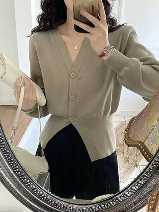 Simple Elegant Casual Long Sleeve Knitted Cardigan - Diva Melody